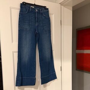 Pilcro Dark Blue Wide Leg Jeans - size 30